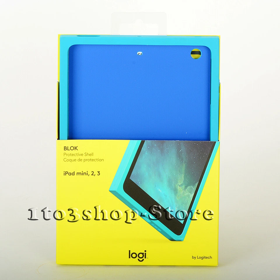 Logitech BLOK Protective Shell Case Cover for iPad Mini 2 iPad Mini 3 Teal/Blue - Image 1 of 4