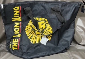 DISNEY PRESENTS THE LION KING BROADWAY MUSICAL BLACK ZIP TOTE BAG - Picture 1 of 9