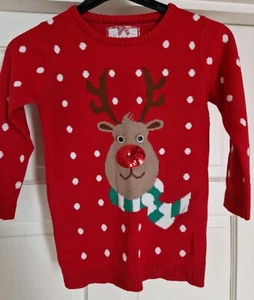 Girls Christmas Jumper Age 3-4 - Picture 1 of 3