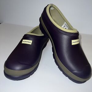 New w/o Box Hunter Slip On Purple Ladies Size 9/40 Water Resistant Garden Clogs!