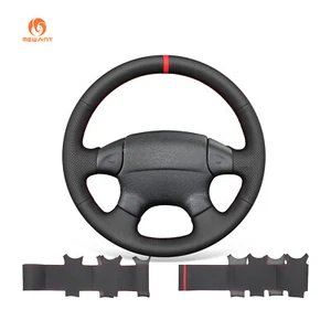 MEWANT DIY Handstitch Funda de volante de cuero sintético negro para Mk3 Golf 1996 - Imagen 1 de 9