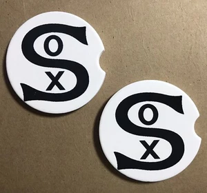 CHICAGO WHITE SOX SET OF 2 Car Coaster Sandstone absorbent washable cup holder - Picture 1 of 1