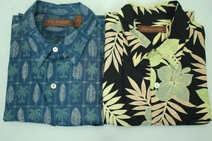 2 - TORI RICHARD HONOLULU DESIGNER FLORAL PALM TREES HAWAIIAN SHIRTS SIZE M VGC! - Imagen 1 de 9
