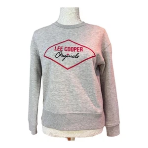 Women’s LEE COOPER Originals grey pullover sweatshirt. Size UK8 - Picture 1 of 5