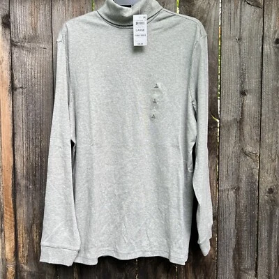 Camisa Club Room Hombre Cuello Alto Gris Jaspeado Manga Larga Foto 1 de 4