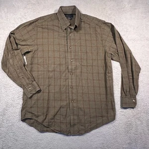 Camisa Brooks Brothers Franela Algodón Lana Abotonada A Cuadros Manga Larga Mediana - Imagen 1 de 6