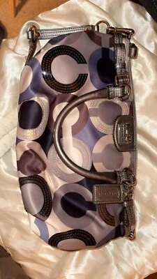 Coach Madison Op Art Sateen Sophia Satchel - Image 1 of 4
