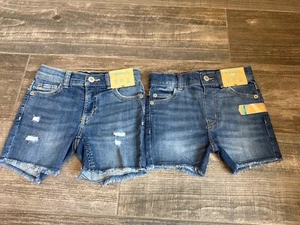 ThereAbouts  Girl's size 5 Jean Shorts 2 pairs Denim NEW - Picture 1 of 3