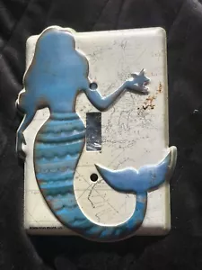 MERMAID Metal Light Switch Plate Cover ~ NEW ~ Nautical Beach She Shed - Picture 1 of 1