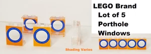 LEGO Porthole Windows LOT of 5 Port Hole Boat Train Ferry 1x2x2 Airplane Window - Picture 1 of 1