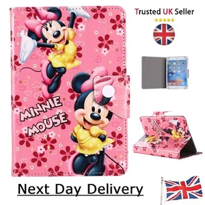 Funda para Samsung Galaxy Tab 3 4 A7 A8 A10 S6 E 7"" 8"" 10"" rosa Minnie Mouse - Imagen 1 de 7