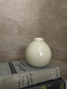 West Elm Glass Vase Celadon Sage Lichen Green Hand-Blown? Globe 5” Tall - Picture 1 of 6