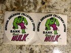 Original NOS Stickers,1978 Incredible HULK SUPERHERO PIGGY BANK, MARVEL COMICS