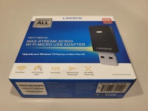 Adaptateur micro USB double bande WiFi Linksys WUSB6100M AC600 Neuf - Photo 1/3