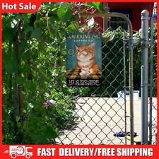 Vintage Metal Plate Tin Sign Plaque Smiley Orange Cat Poster Iron Painting Decor
