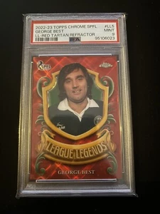 2022-23 Topps Chrome SPFL George Best #LL-5 League Legends Red Tartan /5 PSA 9 - Picture 1 of 2