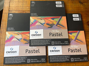 CANSON MiTeintes Pastel Artist Series 9 x 12 Pads, Lot of 3, Black NEW