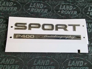 NUOVO ORIGINALE (SPORT P400 AUTOBIOGRAPHY) DISTINTIVO PORTELLONE POSTERIORE GAMMA ROVER SPORT VOGUE - Foto 1 di 6