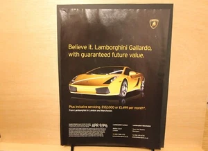 Original 2005 LAMBORGHINI GALLARDO mag advert frame-ready wall-art flat-pack - Bild 1 von 1