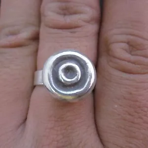 Anillos de joyería de plata fina anillo étnico plata ajustable mente halo banda 46028 - Imagen 1 de 5
