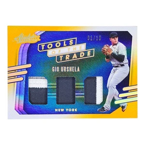 Toppa Tripla Maglia 2021 Absolute Tools Of The Trade Oro Gio Urshela #'d 1/10 - Foto 1 di 3