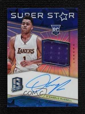 2015 Panini Spectra Materials Silver Prizm 17/30 D'Angelo Russell Rookie Auto RC - Image 1 of 3