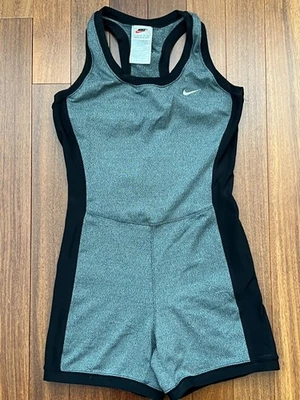 NIKE Dri-Fit Mono Corto Unitard Entrenamiento Ejercicio Yoga Body GRANDE 12-14 Foto 1 de 4
