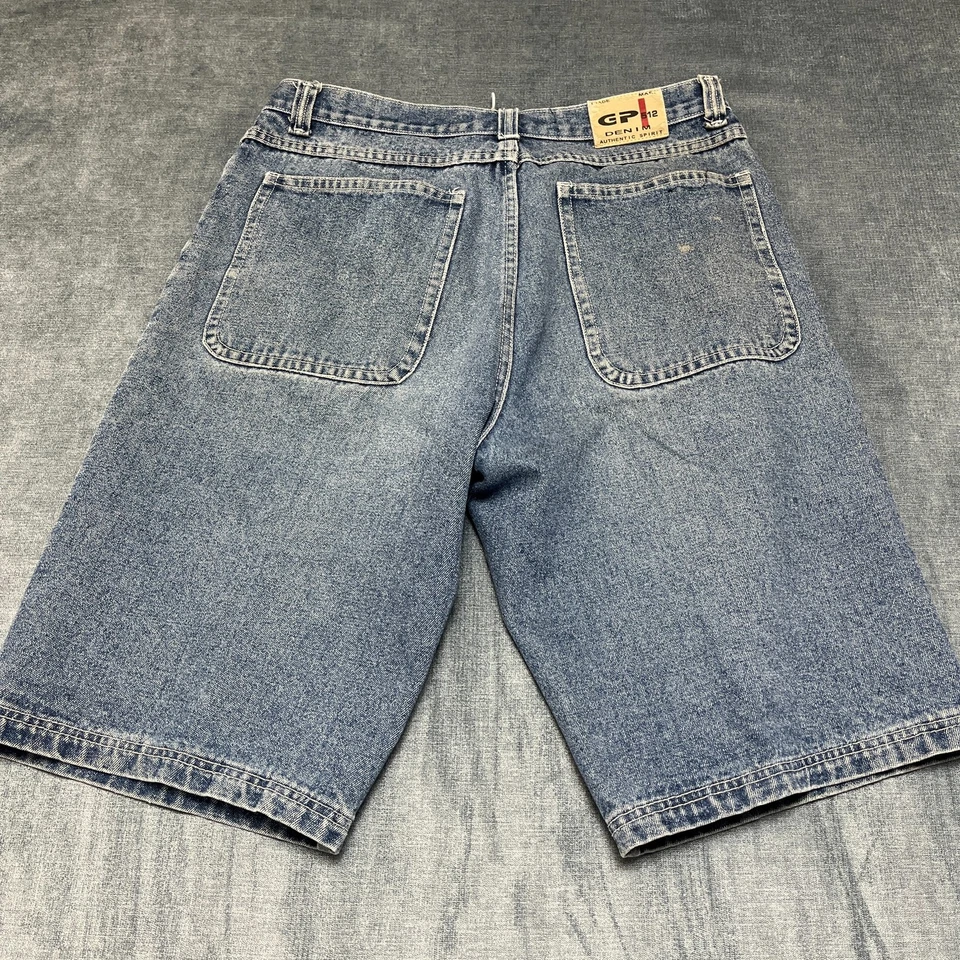 Bermuda masculina Y2K GP 512 autêntica Spirit 36 azul denim lavagem média - Imagem 1 de 4