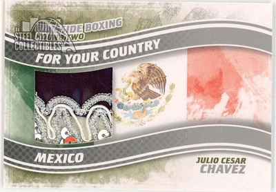 Julio Cesar Chavez 2011 ITG Ringside Silver Trunks Card #FYC-15 (Blue&Silver) - Image 1 of 2