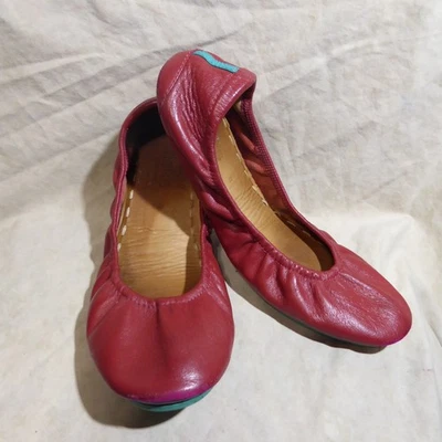 🩰 Corbatas Gavrieli Plegables Scrunch Ballet Pisos 8 M Cuero Napa Rojo Cardenal Foto 1 de 4