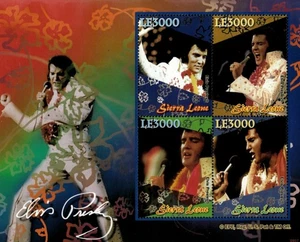 Sierra Leone 2009 - Elvis Presley - Sheet of 4 Stamps - Scott #2941 - MNH - Picture 1 of 1