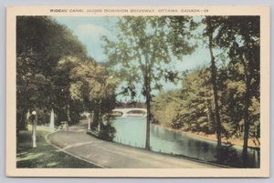Dominion Driveway Ottawa Kanada Rideau Kanal Vintage Postkarte - Bild 1 von 2