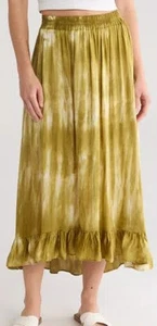 INDUSTRY REPUBLIC CLOTHING Batik Maxirock grün 100% Viskose weich! EUC Small - Bild 1 von 5