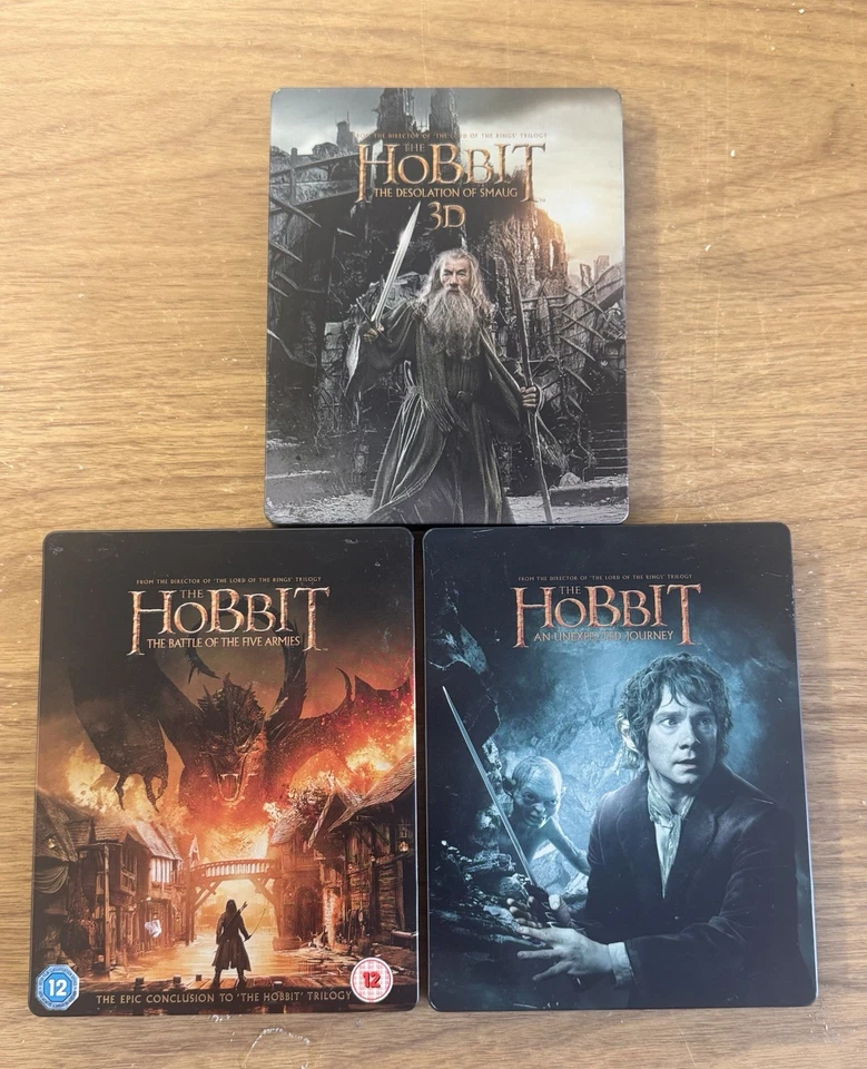 The Hobbit 3D Blu-ray Steelbooks Pack of 3 - Image 1 of 1