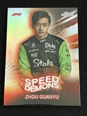 2024 Topps Chrome Formula 1 - Speed Demons Zhou Guanyu #SD-14 - Image 1 of 2