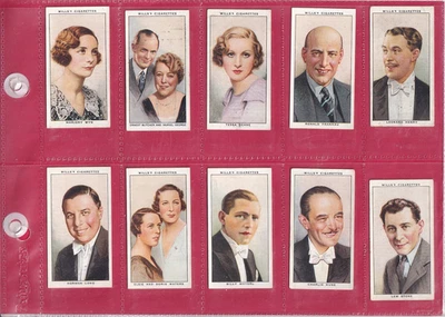 WILLS - RADIO CELEBRITIES, A SERIES - ISSUED 1934 - 10 CARDS - HIGH NOS. - Image 1 of 2
