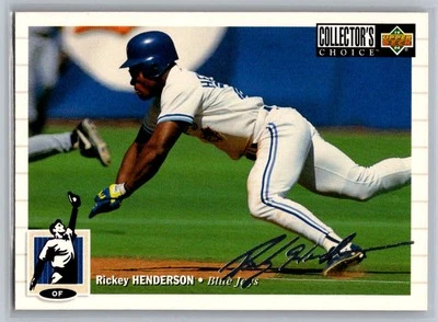 1994 Collector's Choice #131 Rickey Henderson Silver Signature - Image 1 of 2