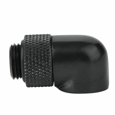 Black Tube Fitting Connector Adapter Durable For Computer PC Water Cooling - Image 1 of 4