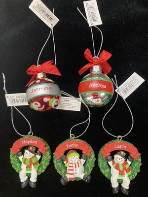**5 ** Personalizado ** Muñecos de nieve o bolas adornos de Navidad. Mix&match *Envío y devolución gratuitos Foto 1 de 4