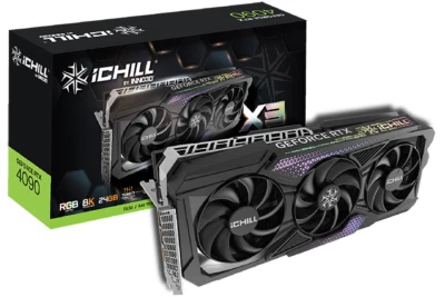 GPU Inno3D New For GeForce RTX 4090 iCHILL X3 24GB GDDR6X Graphics Card - Image 1 of 4