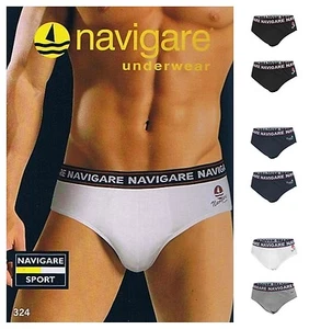 NAVIGARE 6 PEZZI SLIP UOMO COTONE ELASTICIZZATO COLORATO 324 DA 4 A 7 MUTANDA - Foto 1 di 1