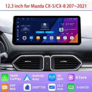 12.3" Android 13 Car Stereo Radio for Mazda CX-5 CX-8 2017~21 GPS NAVI Carplay - Foto 1 di 8