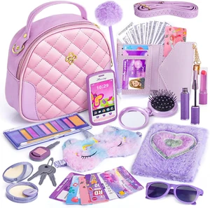 Little Girl Purse Accessories, My First Purse Set - Play Makeup Princess Plush D - Picture 1 of 12