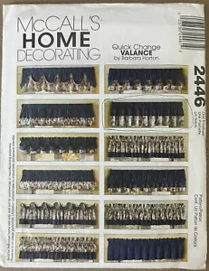 McCalls Pattern 2446 Valance Window Treatment Home Decor - Picture 1 of 3
