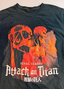 Attack on Titan Final Season Men's S Black Anime Graphic Tee T-Shirt Funimation - Picture 1 of 7