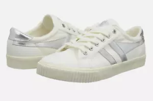 Gola Tennis Mark Cox Off-White/Silver for Women Size 7 US NEW - Picture 1 of 8