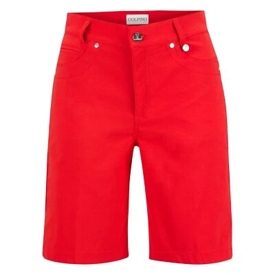 Golfino Ladies 6 8 10 12 14 Sofia Medium Bermuda Red Golf Shorts 4364523 368