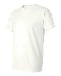 Gildan Ultra Blend 8000 Unisex Adult Short Sleeve Tee, 50/50, White, Size Small - Picture 1 of 4