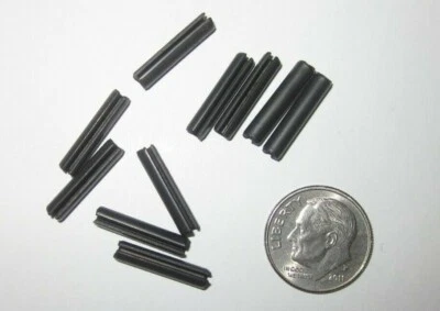 Roll Pins 1/8" x 5/8" Lot of 10 Carbon Steel T/G Slotted Pins
