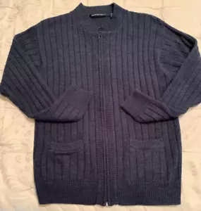 Northern Isles Cardigan/Sweater Mens Medium Full Zip 2 Pockets Dark Gray - Picture 1 of 3